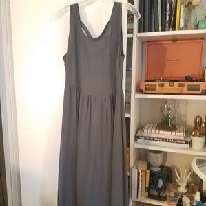 Forever 21 gray sleeveless chiffon dress